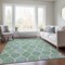 Homeroots 3' X 5' Sage Ivory And Teal Blue Floral Medallion Washable Indoor Outdoor Area Rug 614629 - alternate 3