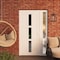 Vdomdoors Front Exterior Prehung Metal-Plastic Door Frosted Glass / MANUX 8112 White Silk / Office Commercial MANUX8112EXD-WS-W32+16-H80-LH-I - alternate 2