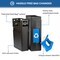Commercial Zone Products Avante Series 30 Gallon Narrow Black Recycling Container w/ Open Top 7873N104A - alternate 2