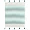 Homeroots 50" X 60" Blue and White Woven Cotton Striped Throw Blanket with Tassels 516554 - alternate 2