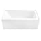 Kingston Brass 60-Inch Acrylic Rectangular 3-Wall Alcove Tub with Anti-Skid Surface, Right Hand Drain Hole VTAP6031R22T - alternate 1