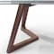 Homeroots 63" Clear and Brown Glass and Solid Wood Self-Storing Leaf Dining Table 320777 - alternate 2