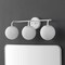 Jonathan Y Louis Parisian Globe 25" 3-Light Metal/Frosted Glass Modern Contemporary LED Vanity Light, White JYL3536D - alternate 3