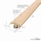 M-D Building Products Hardwood, Unfinished, 72 in L, 1.625 in W 48905 - alternate 4