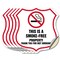 Signmission No Smoking Shield Sign This Is A Smoke F, 6 inch X 6 inch, Vinyl Decal, 5PK SHI-D-5PACK-6-401 - alternate 1