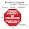 Signmission Private Property No Trespassing Vio, 10 Inch X 10 Inch, Aluminum Metal Signs OC-A-10-157 - alternate 2