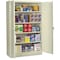 Tennsco Shelving Storage Cabinet, 78 in H, 48 in W, Swing, Keyed, Champagne/Putty, 4 Shelves, 0 Drawers J2478SUPY - alternate 1