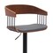 Armen Living Larisa Adjustable Walnut Wood Bar Stool in Gray Faux Leather with Black Metal LCLABAWAGRY - alternate 2