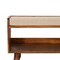 Homeroots 35in Brown Linen and Solid Wood Upholstered Storage Bench With Cabinet 717477 - alternate 3