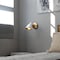 Vaxcel Pryce 4.5-in. W Wall Sconce Light Matte White and Satin Brass Metal Cone Shade W0502 - alternate 2