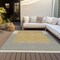 Homeroots 10' X 14' Gold Black And Beige Striped Washable Indoor Outdoor Area Rug 597222 - alternate 3
