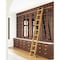 Quiet Glide 8.92 ft. Cherry Contemporary Wheel Brushed Satin Brass Rolling Hook Removable Ladder, 12 ft. Rail QG.540-9CH-12-H.06B - alternate 1