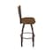 Holland Bar Stool Co Eleanor 30in Swivel Bar Stool with Bronze Finish, Medium Back and Canter Thatch Seat 880 - alternate 4