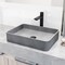 Vigo Tarragona Gothic Gray Concreto Stone 19 in. L x 14 in. W x 4 in. H Rectangular Vessel Bathroom Sink VG04067 - alternate 2