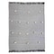 Homeroots 50" X 60" Gray Woven Cotton Houndstooth Throw Blanket with Pom Poms 516534 - alternate 1