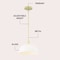 Jonathan Y Solene 11.75" 1-Light Modern Contemporary Adjustable Metal/Glass Dome LED Pendant, Almond/White JYL9565B - alternate 2