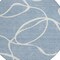 Homeroots 8' Denim Blue And Ivory Round Abstract Washable Indoor Outdoor Area Rug 597471 - alternate 2