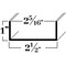 Brunner Aluminum U Channel 1" x 2-1/2" x .080", Fits 2-5/16", 6063-T5 (C21640), 12 Foot Satin Anodized C21640 S12 - alternate 2