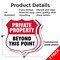 Signmission Private Property Shield Sign Private Pro, 6 inch X 6 inch, Plastic Sign, 2PK SHI-P-2PACK-6-444 - alternate 2