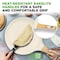 Nutrichef 11 in Non-Stick Crepe Pan with Wooden Spreader, Durable Marble Coated Dosa Pan, Bakelite And Wood NCMKCP002411WT - alternate 2
