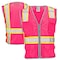 Dome75 Hi-Vis Safety Vest 2X/3X Class Non-ANSI/Enhanced Visibility , Zipper 6 Pockets, 2 Mic Tab DV2183 - alternate 2