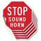Signmission Stop Sound Horn, 4 inch X 4 inch, Vinyl Decal, 5PK OC-D-5PACK-4-12 - alternate 1
