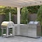 Koolmore Outdoor Kitchen with a Wood Fire Pizza Oven, Corner Cabinet, Sink, 30 in. BBQ Grill and Cabinet KM-OKSKIT-CONFIG104 - alternate 2