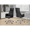 Monarch Specialties Office Chair, Adjustable Height, Ergonomic, Swivel, Armrests, Work, Blk Leather Look, Chrome Metal I 7344 - alternate 2