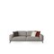 Homeroots 90" Linen Linen Sleeper Sofa And Toss Pillows With Silver Legs 485606 - alternate 1