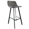 Elama Faux Leather Bar Stool in Gray with Black Legs ELM-605-GRY - alternate 1