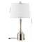 Jonathan Y Cooper 26" Classic French Country Iron LED Table Lamp with USB Charging Port, Nickel, 2PK JYL4045B-SET2 - alternate 3