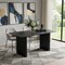 Homeroots 67" Black Solid Wood Double Pedestal Base Square Dining Table 721129 - alternate 2