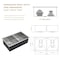 Wrightmaster 33 in. Undermount 16-Gauge Double Bowl Stainless Steel Kitchen Sink w/Bottom Grids, Rolling-Up Rack ZOR-U33199A2-55 - alternate 3