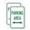 Signmission Parking Area with Bidirectional Arrow, 12'' X 18'' 2 Signs, Heavy Gauge Aluminum, 2PK A-1218-2PACK-23467 - alternate 1