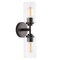 Jonathan Y Giles 16" 2-Light Farmhouse Industrial Iron Cylinder LED Sconce, Oil Rubbed Bronze/Clear JYL9548A - alternate 3