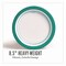Perk Medium-Weight Paper Plates, 8.5" dia, White/Teal, 500PK PK54329CT - alternate 2