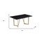 Homeroots 63" Black And Gold Solid Wood And Metal Trestle Base Dining Table 602331 - alternate 2