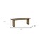 Homeroots 55" Brown Solid Wood Dining Bench 554623 - alternate 5