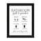 Homeroots Bathroom Guide Black Framed Print Bathroom Wall Art 530101 - alternate 1