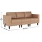 Flash Furniture HERCULES Artemis 3 Piece Cognac LeatherSoft Reception Set, 8 AC Outlets/4 USB/4 USB-C Ports ZB-8921-SET-COGNAC-GG - alternate 2