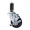 Service Caster 3.5'' SS Hard Rubber Swivel 1-3/8'' Expanding Stem Caster with Brake SCC-SSEX20S3514-HRS-TLB-138 - alternate 1