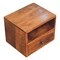 Homeroots 12" Chestnut Solid Wood Square One Drawer Floating Nightstand 653830 - alternate 2