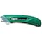 Pacific Handy Cutter Safety Knife, 3 Fixed Blade Depths, 5 3/4 in L, Safety Point, Steel Blade, Green Plastic Handle S4R - alternate 1
