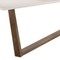 Homeroots 87" White And Walnut Rectangular Manufactured Wood And Solid Manufactured Wood Dining Table 486044 - alternate 2