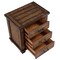 Homeroots 26" Walnut Wood Distressed Three Drawer Nightstand 653108 - alternate 3