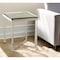 Homeroots 22" Silver and Brown Reclaimed Wood Glass and Steel Square End Table 283176 - alternate 2
