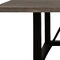 Homeroots 72" Dark Brown and Black Solid Wood And Iron Frame Base Square Dining Table 544741 - alternate 2