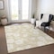 Homeroots 5' X 8' Beige And Ivory Floral Washable Indoor Outdoor Area Rug 599857 - alternate 2