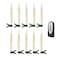 Homeroots Set of Ten Beige Flameless Clip-On Christmas Taper Candles, 10PK 633849 - alternate 3