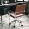 Martha Stewart Piper Upholstered Office Chair in Saddle Brown/Polished Nickel CH-220921-2-BR-MS - alternate 2